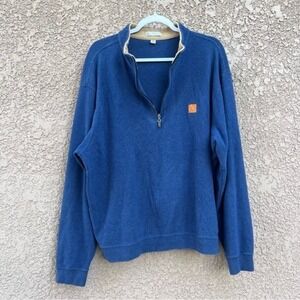 Peter Millar Fleece Quarter-Zip with Anchor Embroidery Sweatshirt Mens Size 2XL